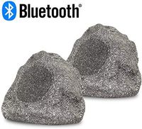 Acoustic Audio RSG6BT Powered Bluetooth Indoor or Outdoor Granite Rock Speaker Pair