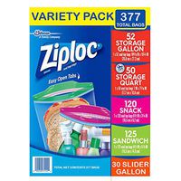Ziploc Storage 377 Count Variety Bags,