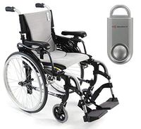 Karman S-Ergo 305 Ultra Lightweight Ergonomic Wheelchair | Adjustable Seat Height | Seat Size 18" X 17" | Frame Color Pearl Silver & Free 130 dB Silver Safety Alarm!