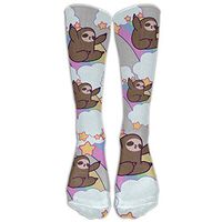 HZamora_Sock Funny Rainbow Cloud Sloth Fashion Athletic Socks For Men&Women All Sport Holiday One Size Shoe Size 6-10