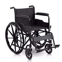 Hong Tai Yang XF Manual Wheelchair, Oxford Cloth Folding Thick Steel Tube Elderly Care Light Transport Driving Adult, No Need to Inflate, Seat Width 45cm Armchairs (Color : Black)