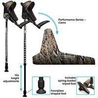 smartCRUTCH Performance Series Forearm Crutch with Premium Spring Loaded Flextip, 15-90 Degree Rotation - 2 Adult Ergonomic Adjustable Walking Aids - Medium, Camouflage Outdoor