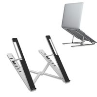 Nllano Adjustable Laptop Stand Portable Foldable Laptop Computer Stand Holder for Desk, Ventilated Laptop Riser Compatible with PC MacBook/Air/Pro Laptops Tablets Phones Up to 15.6 Inches