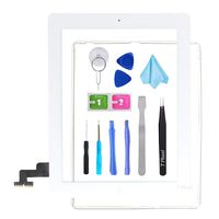 T Phael White Screen Replacement for iPad 2 A1395 A1396 A1397,iPad2 Touch Screen Digitizer Front Glass Assembly -Includes Home Button +Camera Holder+ PreInstalled Adhesive +Tools Kit