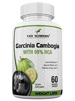 Taiy Nutrition Garcinia Cambogia 95 HCA 1400 mg, Extra Strength Weight Loss Supplement, Natural Appetite Suppressant & Serotonin Enhancer, With Calcium Carbonate, Chromium & Potassium, 60 Caps