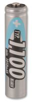 5035221 - Rechargeable Battery, Single Cell, Nickel Metal Hydride, 1100 mAh, 1.2 V, AAA RoHS Compliant: NA (Pack of 5) -5035221