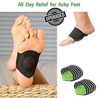 Arch Support Pad Orthotic Shoe Insert for Flat Foot Pain, Plantar Fasciitis, PTTD, Arch Flatfoot Orthotics Massage Pad Insoles Foot Sleeves