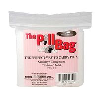The Pill Bag, 100 Count Ziplock Bag Size 3" X 2" 3 Mil (10)