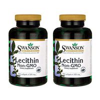 Swanson Lecithin Non-GMO 520 Milligrams 250 Sgels (2 Pack)