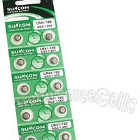 10 pcs AG3 LR41 192 Alkaline Button Cell Battery Suncom