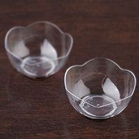 Clear Floriated Rose 2Oz Disposable Dessert Bowl