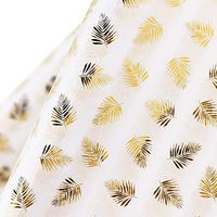 WRAPAHOLIC Gift Wrappping Tissue Paper - 24 Sheets Metallic Gold Leaf Tissue Gift Wrap Paper Bulk for Packing, DIY Crafts - 19.7x27.5 inch