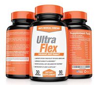 Ultra Flex Glucosamine Chondroitin MSM Turmeric 2340mg - Joint Health Support - Max Strength Joint Supplement for Men & Women - Supports Pain Relief for Back, Knees, Hips & Inflammation - 90 Capsules