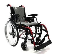 Karman S-ERGO 305 29 lbs Ultra Lightweight Ergonomic Wheelchair S-Ergo305Q18RS Quick Release Wheels, Frame Rose Red, 18"W X 17"D Seat, Factory Adjustable Seat Height & FREE OPC Wheelchair Seatbelt!