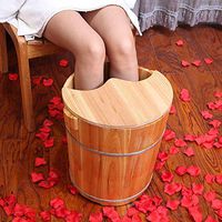 LDKFJH Foot Bath Barrel High 40cm Curved Knee Cover Foot Bath Bucket Bucket Feet Foot Tub Pedicure Basin Wood Foot Basin Wooden Sauna Bucket for Muscle Pain Fatigue