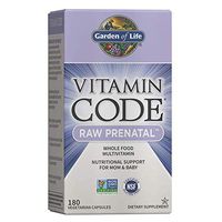 Garden of Life Vitamin Code Raw Prenatal Multivitamin, Whole Food Prenatal Vitamins with Iron, Folate not Folic Acid, Probiotics, Best Vegetarian Non-GMO Gluten Free Prenatals for Women, 180 Capsules