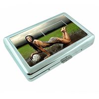 Muddy Soccer Girl Naked Sexy Metal Silver Cigarette Case Holder Wallet RFID-blocking