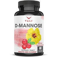 D Mannose 1000 mg Urinary Tract Health Formula - Triple Strength Organic Cranberry 50:1 Concentrate & Hibiscus. Healthy Bladder Function, Natural Yeast Cleanse & UTI Support Pills, 60 Veggie Capsules