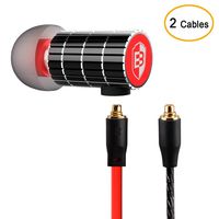 BASN in-Ear Headphones with Tangle-Free Cable in-line Microphone Noise Isolating Deep Bass Earphones