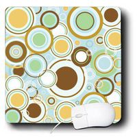 3Drose 8 X 8 X 0.25 Inches Mouse Pad Circular Fashion Retro Style (mp_53248_1)