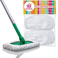 VanDuck Reusable 100% Cotton Mop Pads Compatible Swiffer Sweeper 2-Pack