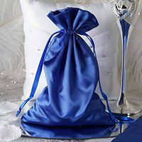 Efavormart 60PCS Royal Blue Satin Gift Bag Drawstring Pouch Wedding Favors Bridal Shower Candy Jewelry Bags - 6"x 9"