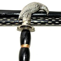 Eve.Store Brass Vintage Looking Cane Handle/Walking Stick Wood Canes Three Fold 37"