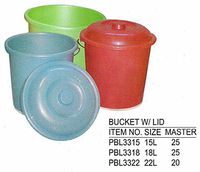 18L Bucket with Lid, Case of 25