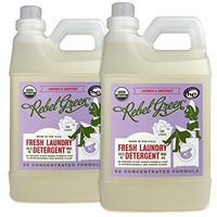 Rebel Green Organic Laundry Detergent, 128 Loads, Hypoallergenic and Natural Liquid Laundry Soap for Sensitive Skin, Lavender and Grapefruit