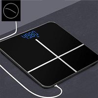 XiaoZou Digital Weighing Scales USB Rechargeable Smart Digital Bathroom Scales Weight Viewer Bathroom Scales Ultra-Thin Hidden Screen Electronic Scales