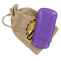 Tampa Fuego Cigar Case Genuine Leather Purple Unlined Made in USA
