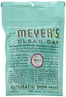 Mrs. Meyer's Clean Day Automatic Dish Packs, Basil, 20 ct, 3 un