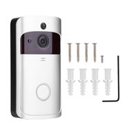 Video Doorbell, Smart Doorbell Wireless Video Door Phone IR Night Vision Camera with 1080p Resolution and Motion Detection for Home Security(Silver)