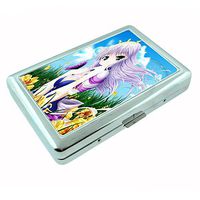 Perfection In Style Silver Cigarette Case Metal Wallet Anime Design D004