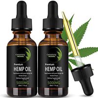 Hemp Oil for Pain Anxiety Stress Relief 5000mg X 2PACK - Cannamong Hemp Extract Natural USA Organic Hemp Drops Rich in Omega 3&6 Fatty Acids for Skin Heart Health, Vegan Friendly