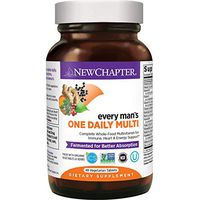 New Chapter Men's Multivitamin, Every Man's One Daily, Fermented with Probiotics + Selenium + B Vitamins + Vitamin D3 + Organic Non-GMO Ingredients - 48 Count (Pack of 1) (Packaging May Vary)