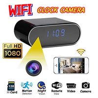 WiFi 1080P Hidden Spy Clock Camera with Wireless Mini Cam Motion Detection Alarm App Real Time Monitoring Night Vision DVR Home Security Camera Ellipse