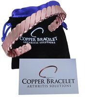 Copper Bracelet Twisted for Arthritis - Guaranteed 99.9% Pure Copper Magnetic Bracelet for Men Women - 6 Powerful Magnets - Effective + Natural Relief of Joint Pain, Arthritis, RSI, + Carpal Tunnel.