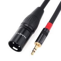 NANYI 3.5mm (1/8 Inch) TRS Stereo Male to XLR Male Interconnect Audio Microphone Cable, Suitable for iPod, Mobile Phone, Active Speakers, Stage, DJ, Studio Audio Console, (16FT)