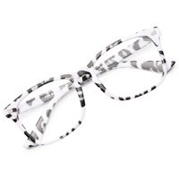 GAOYE Blue Light Blocking Glasses for Women Men,Square Nerd Eyeglasses Anti UV Ray Computer Gaming Glasses - GYC8082 (Zebra/Transparent Lens)