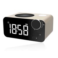 SIQDAK Digital Alarm Clock Radio - LED Display, Adjustable Touch Dimmer, USB Charging Ports, Snooze, Sleep Timer, Support TF Card/AUX/FM Radio/Wireless Speakers, Handsfree Call for iPhone & Android