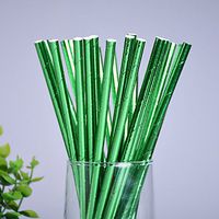 TREESTAR 25pcs/lot Solid Color Disposable Paper Straws Drinking Straws Wedding Birthday Supplies Baby Shower Festival Party Decor