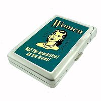 Perfection In Style Metal Cigarette Case with Built in Lighter Vintage Housewife Design 019