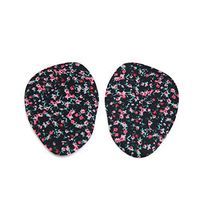 uxcell 2pcs Black Silicone Gel Flower Pattern Forefoot Insole Pads High Heel Cushions