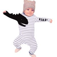 Sharemen Newborn Baby Boy Girl Letter Long Sleeve Romper Bodysuit Outfit Clothes (12-18 Months, White24)