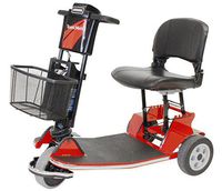 Amigo TravelMate Light and Compact, Foldable, Electric Travel and Mobility Scooter, Chili Pepper Red