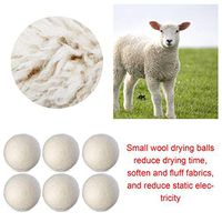 6PCS/SET Natural Reusable Laundry Clean Ball Practical Home Wool Dryer Balls Laundry Softener Alternative Accessories