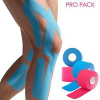 LifeShop Sport Injury and Pain Relief Athletic Fitness Kinesiology Extension Physiotherapy Tape Dual-Pro Pack (4)