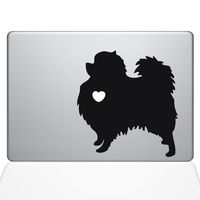 The Decal Guru I Love My Pomeranian Decal Vinyl Sticker, 15" MacBook Pro (2015 & Older Models), Black (1472-MAC-15P-BLA)
