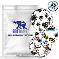 GrifGrips Extreme Formula - Spot Circle CGM Adhesive for Dexcom G6 (25-Pack) (Pirates)